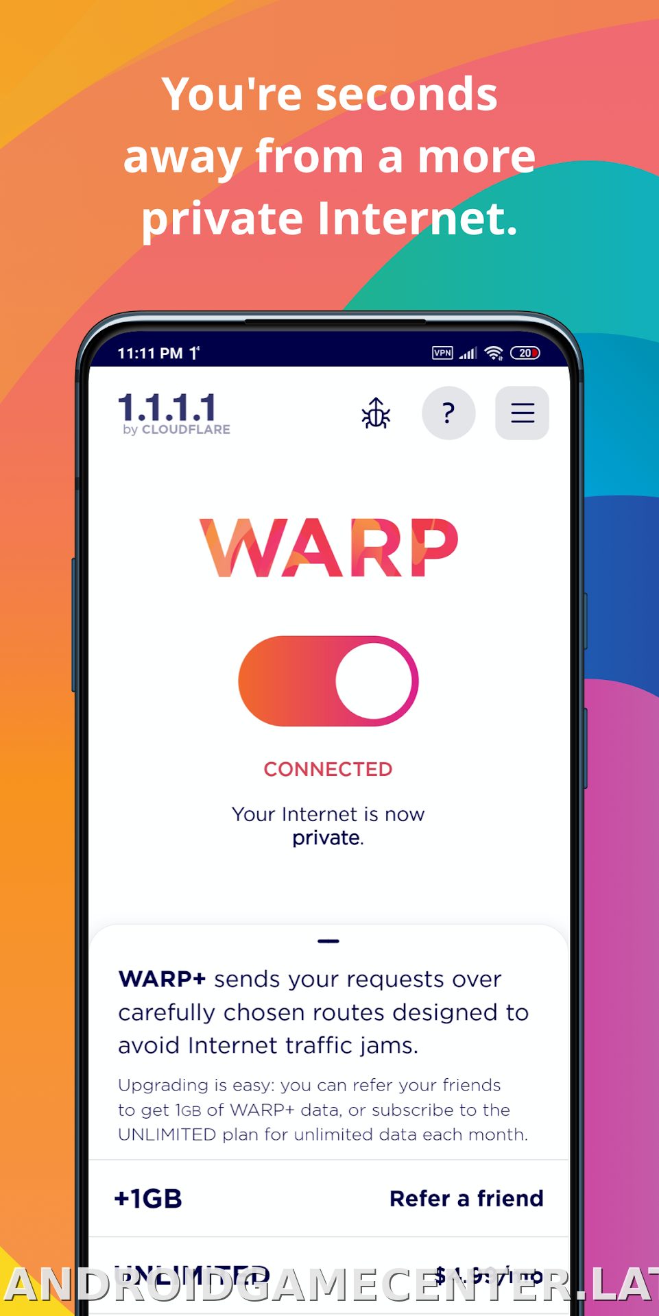 1.1.1.1 + WARP скриншот 2